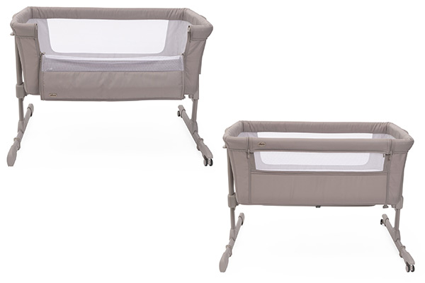 Przewiewne łóżeczko dostawne Chicco Next2Me Essential z siateczkową ścianką – widok od przodu