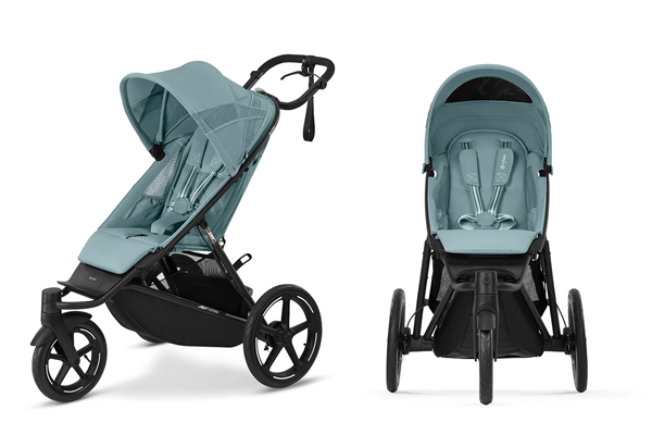 Wózek biegowy Cybex AVI – lekki, sportowy model z dużymi pompowanymi kołami, idealny do biegania z dzieckiem