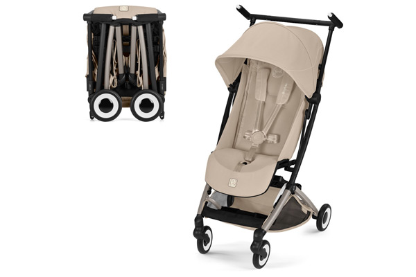 Wózek spacerowy Cybex Libelle – widok z przodu i po złożeniu