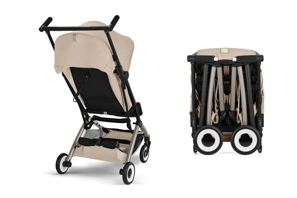 Wózek spacerowy Cybex Libelle – widok z tyłu i po złożeniu