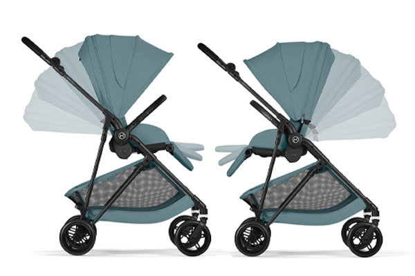 Funkcjonalny wózek spacerowy Cybex Melio z regulowanym oparciem i podnóżkiem