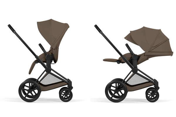 Wózek spacerowy CYBEX Priam 5.0 – siedzisko w dwóch pozycjach