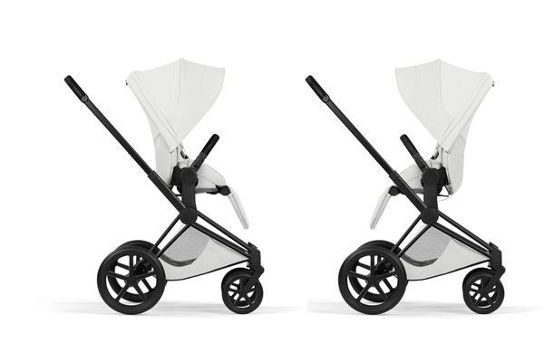Ekskluzywny wózek spacerowy CYBEX Priam – siedzisko w dwóch ustawieniach