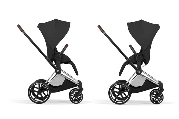 Ekskluzywny wózek spacerowy CYBEX Priam – siedzisko w dwóch ustawieniach