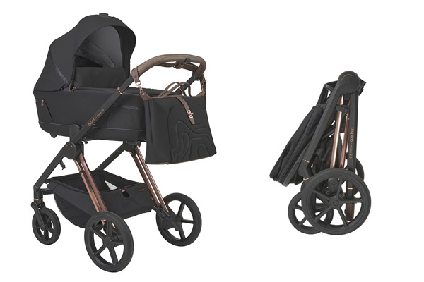 Stylowy wózek Espiro Miloo 2.0 2w1 złożony stelaż