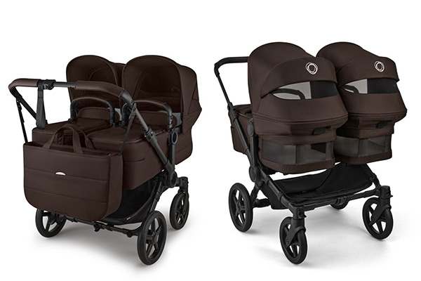 Modułowy wózek bliźniaczy Bugaboo Donkey 6 Twin z gondolami obok siebie