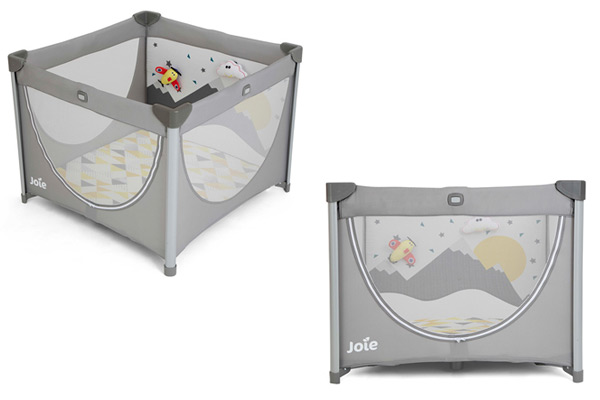 Bezpieczny kojec Joie Cheer z siateczkowymi ściankami