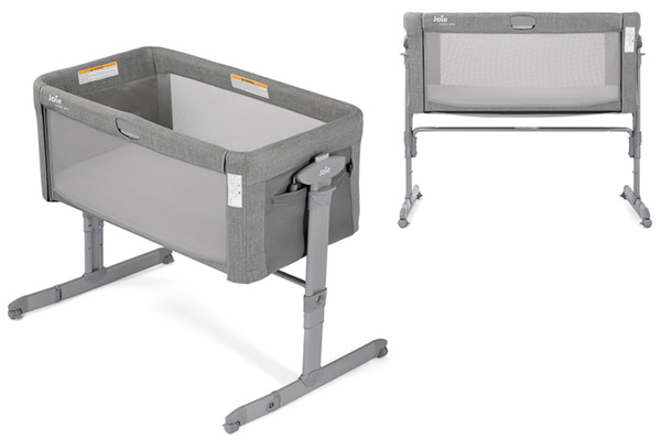 Praktyczne łóżeczko Joie Roomie Glide z siateczkowymi bokami