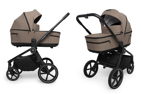 Komfortowy wózek głęboki Muuvo Five w zestawie 2w1 z gondolą.