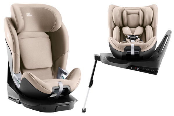 Fotelik samochodowy Britax Römer SWIVEL 2 – obrotowy fotelik 9–18 kg z bazą ISOFIX i nogą stabilizującą.