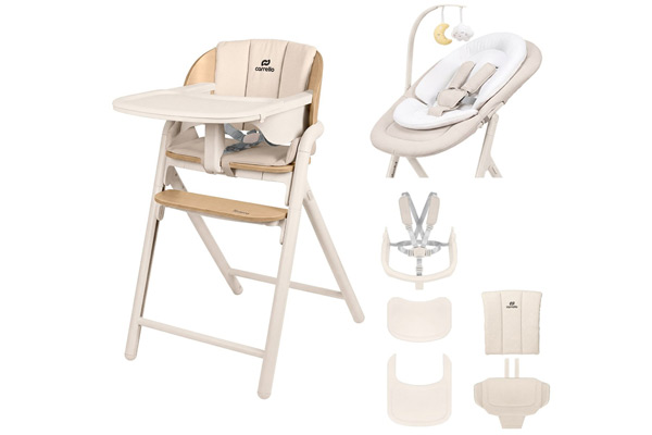 Stylowe krzesełko Carrello Tenero 3w1 z leżaczkiem