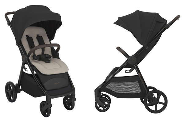 Espiro Wave Pro – solidna spacerówka z dużą budką i amortyzowanymi kołami, widok przód i bok