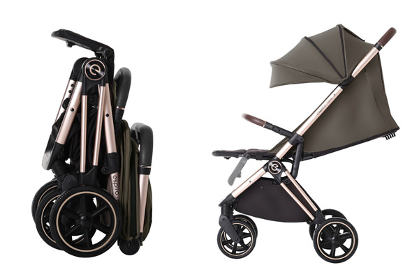 Praktyczna Espiro Flame – kompaktowe składanie i stabilne koła.