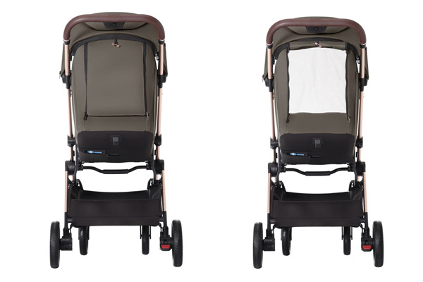 Stylowa Espiro Flame – wentylacja budki i pojemny kosz, tył.