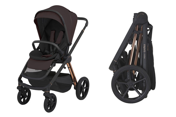 Funkcjonalna spacerówka Espiro Miloo Way – kompaktowe składanie, przód.