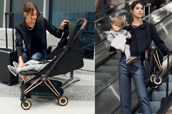 Kompaktowa spacerówka miejska składana w podróży i wygodna na lotnisku