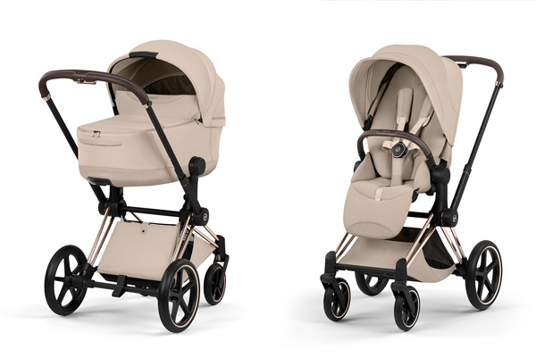 Elegancki Cybex Priam 5.0 ze składaną gondolą