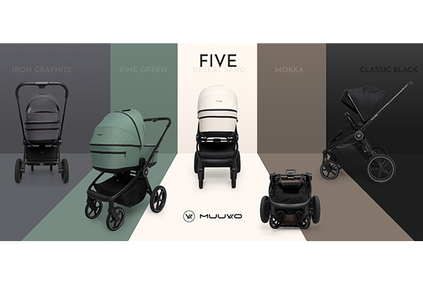 NOWOŚĆ wózek głęboko-spacerowy Muuvo FIVE dostępny w pięciu kolorach w saturbaby.pl