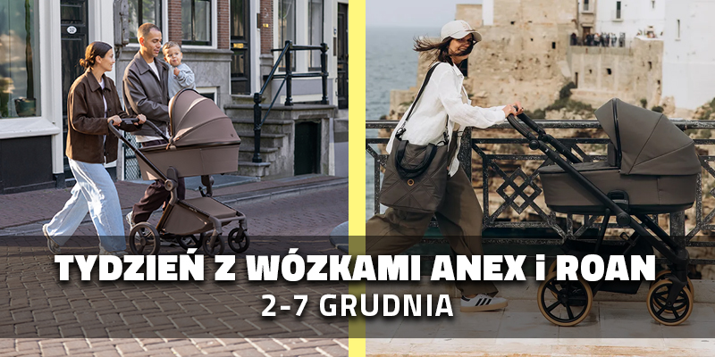Tydzień z wózkami Anex & Roan w SaturBaby (2–7 grudnia)