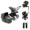 Bugaboo Fox Cub Black/Forest Green zestaw 4w1
