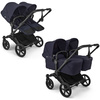 Bugaboo Donkey6 Twin Black/Deep Indigo wózek 2w1 dla bliźniąt
