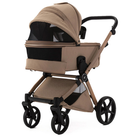 Adamex Alfa Natura Camel wózek 2w1 głęboko-spacerowy