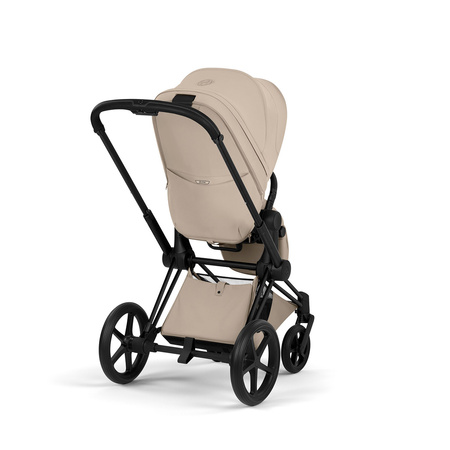 Cybex Priam 5.0 Matt Black Cozy Beige zestaw 3w1 z fotelikiem Cloud T i-Size