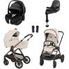 Espiro Code Brave Ecru zestaw 4w1 z fotelikiem Maxi Cosi Pebble 360 Pro2 i bazą FamilyFix 360 Pro
