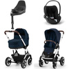 Cybex Talos S Lux Ocean Blue zestaw 4w1 z fotelikiem Cybex Cloud T PLUS i-Size i bazą Base T