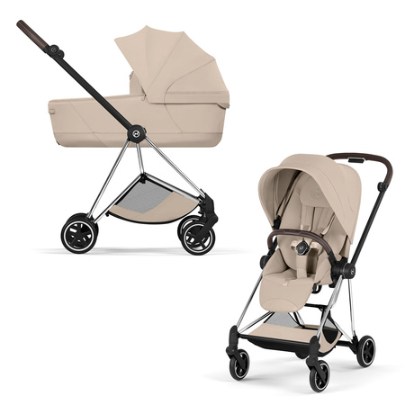 Cybex Mios 4.0 Style Chrome Brown Cozy Beige zestaw 3w1 z fotelikiem Cloud T i-Size