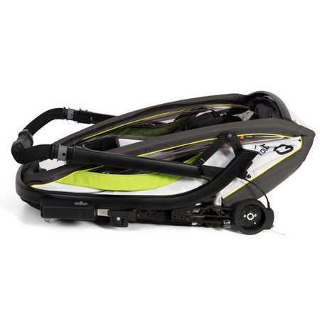 Hamax Breeze White/Green Podwójna przyczepka rowerowa