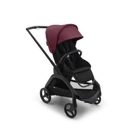 Bugaboo Dragonfly wózek spacerowy rama Black/Midnight Black-Dark Cherry