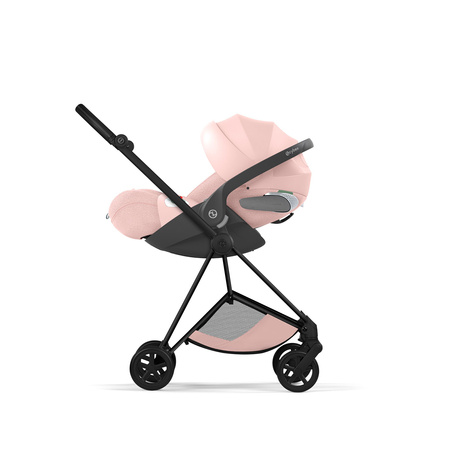 Cybex Mios 4.0 Style Matt Black Peach Pink zestaw 3w1 z fotelikiem Cloud T i-Size