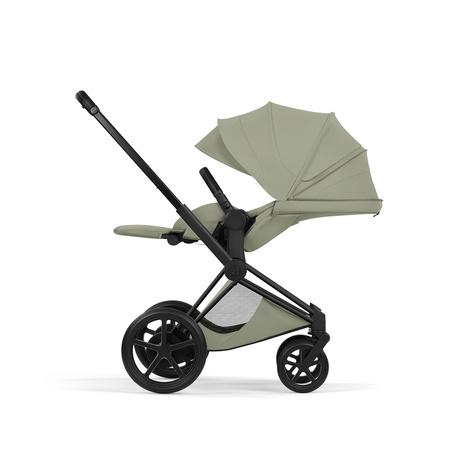 Cybex e-Priam 5.0 Matt Black Sage Green zestaw 3w1 z fotelikiem Cloud T i-Size