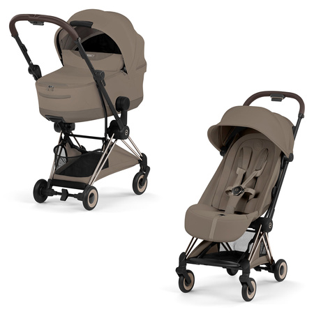 Cybex Coya 2 Style Champagne Gold Coconut Brown wózek 2w1 głęboko-spacerowy