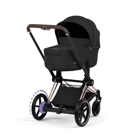 Cybex e-Priam 5.0 Comfort Rosegold Sepia Black wózek 2w1 głęboko-spacerowy