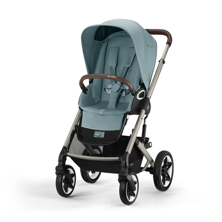 Cybex Talos S Lux Sky Blue zestaw 4w1 z fotelikiem Cybex Cloud T PLUS i-Size i bazą Base T