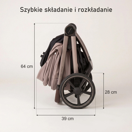 Adamex Como Chocolate Fango wózek 2w1 głęboko-spacerowy
