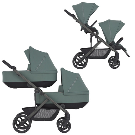 Anex Modu Greeny wózek 2w1 bliźniaczy rok po roku