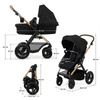 Kinderkraft Moov 2 Air Pure Black wózek 3w1 głęboko-spacerowy z fotelikiem Mink