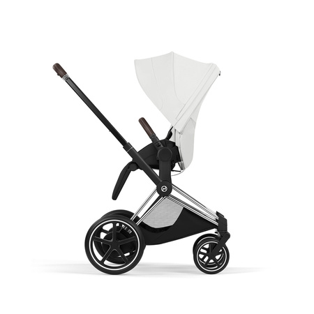 Cybex e-Priam 5.0 Chrome Brown Off White wózek 2w1 głęboko-spacerowy