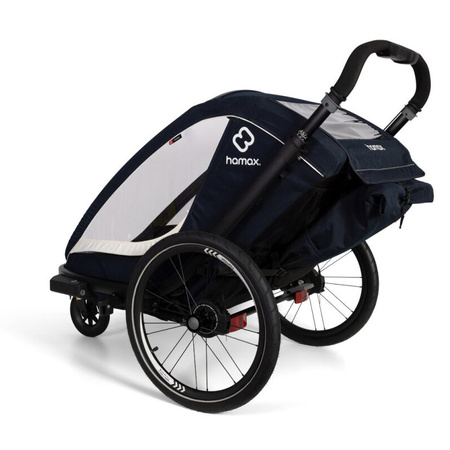 Hamax Breeze Navy/Cream Podwójna przyczepka rowerowa