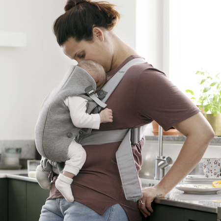 BabyBjorn nosidełko Mini Jersey Szaroczarny