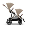Cybex Gazelle S Almond Beige zestaw 2w1 z dodatkowym siedziskiem