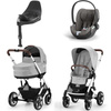 Cybex Talos S Lux Lava Grey zestaw 4w1 z fotelikiem Cybex Cloud T i-Size i bazą Base T