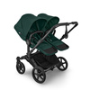 Bugaboo Donkey6 Twin Black/Fern Green wózek 2w1 dla bliźniąt