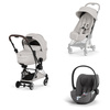 Cybex Coya 2 Style Chrome Brown City Grey zestaw 3w1 z fotelikiem Cloud T i-Size
