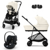 Cybex Melio 2025 Canvas White zestaw 3w1 z fotelikiem Cybex Cloud G i-Size