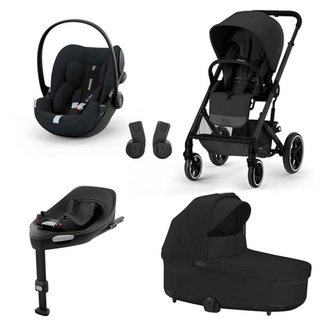 Cybex Balios S Lux Moon Black zestaw 4w1 z fotelikiem Cloud G i-Size PLUS i bazą G