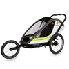 Hamax Breeze White/Green Podwójna przyczepka rowerowa z zestawem do biegania